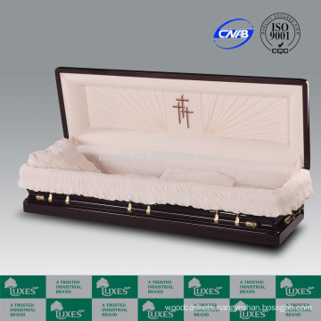 LUXES Full Couch American Style Mahogany Casket Coffin Manufacture